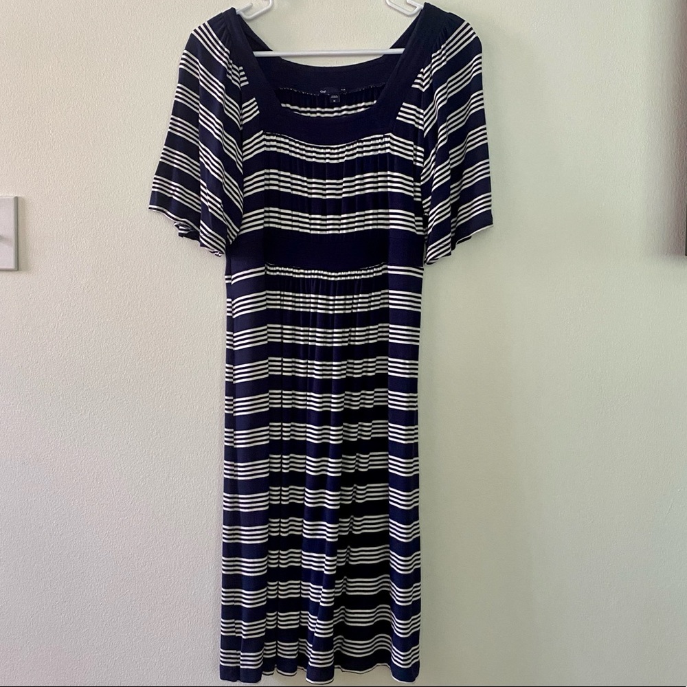 Gap Navy & White Striped Dress